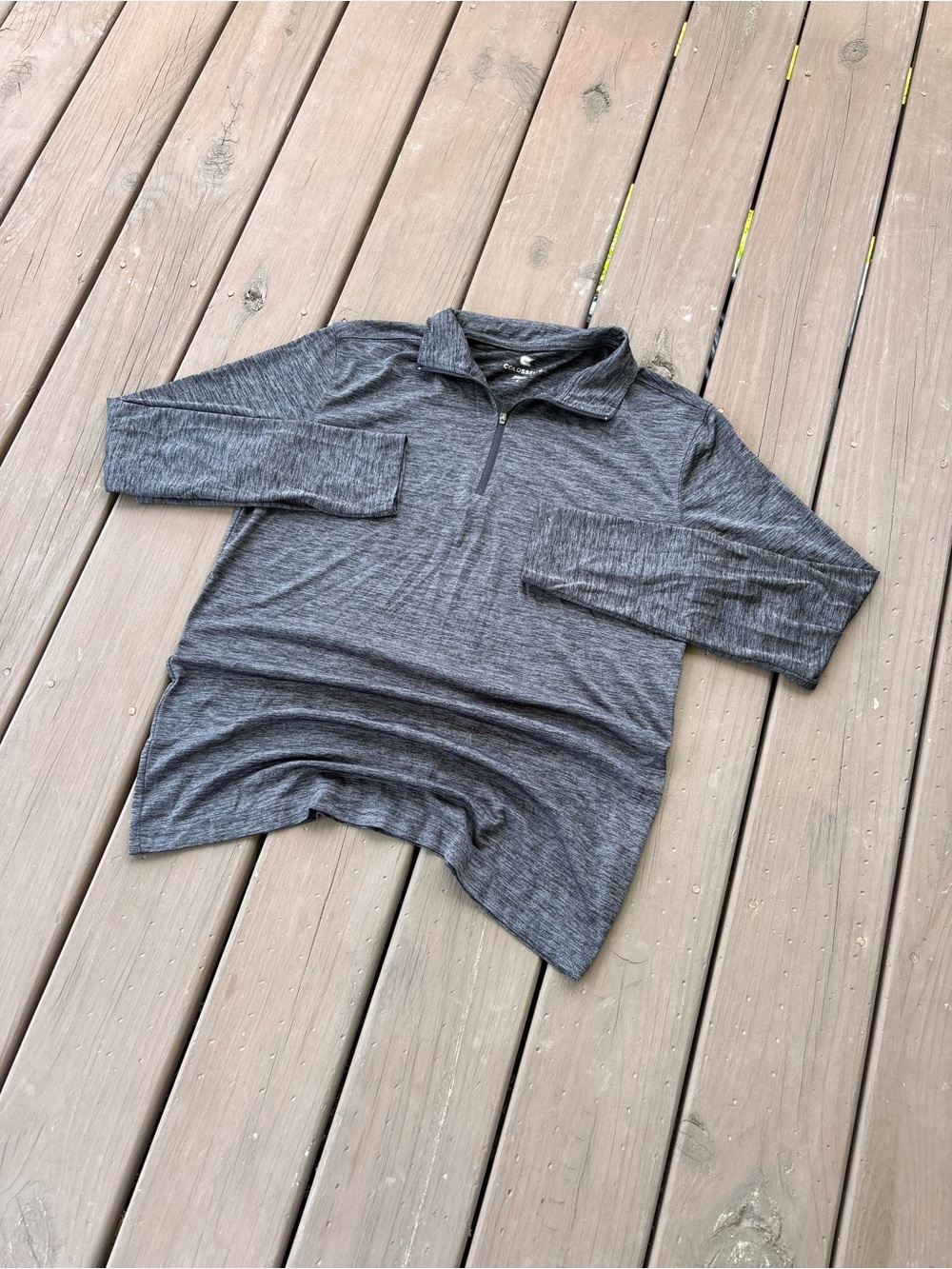 Colosseum Mens S Grey Heather Quarter Zip Pullover